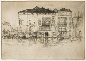 最初のヴェネツィアセットの宮殿、1879-1880 作： James Abbott McNeill Whistler
